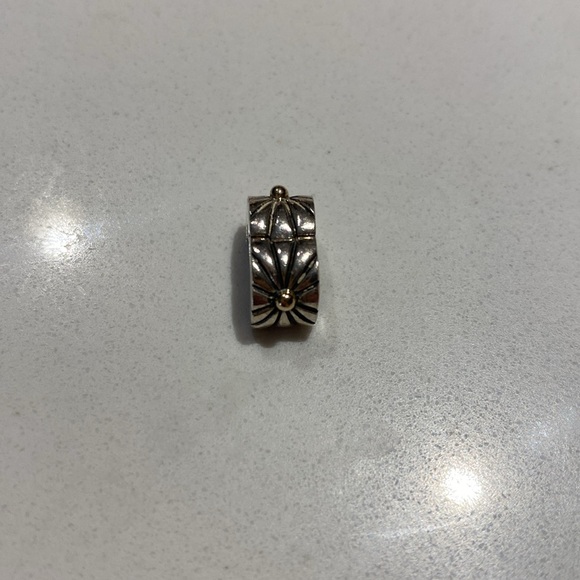 PANDORA sterling silver sunburst with 14 K gold accent retired - Picture 2 of 3